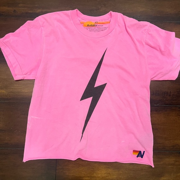 Aviator Nation Bright Pink Tee - Picture 1 of 3